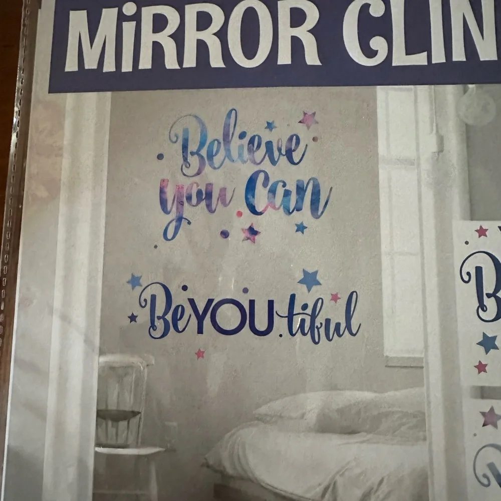 ☀️ 3/$10 Mirror Clings Decorative Wall Decals - Inspirational (see description)